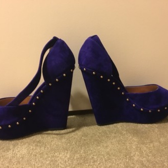ALDO Platforms - Purple & Gold Suede W/ Studs - Picture 3 of 4